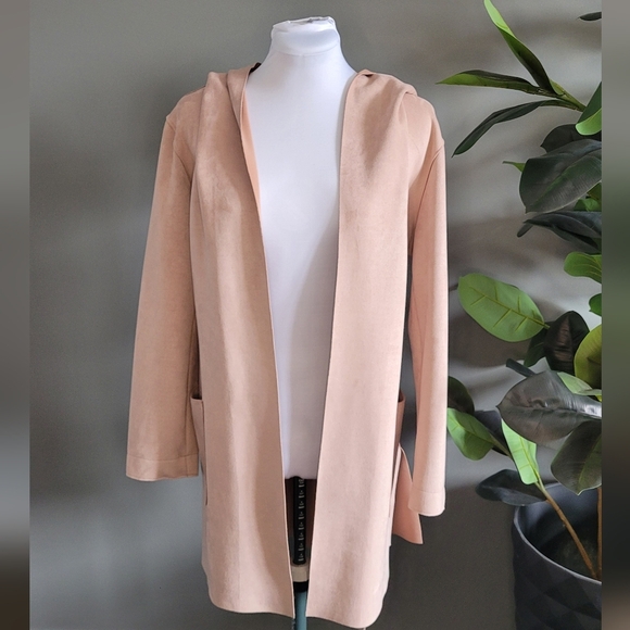 Zara Pink Hooded Belted Coat - Picture 6 of 6